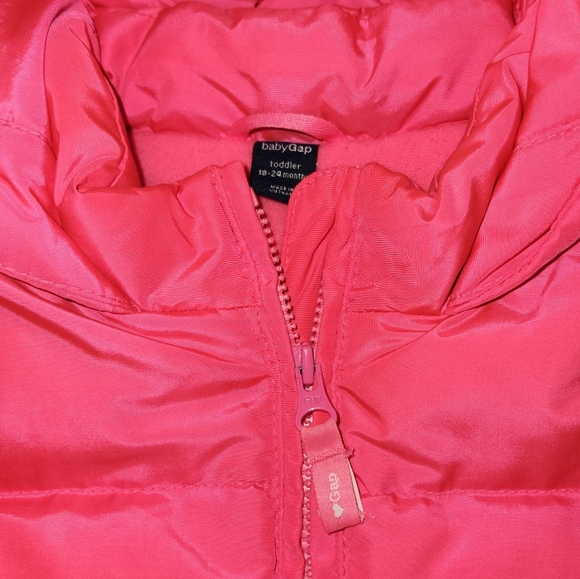 Baby Gap Pink Down Puffer Jacket - Picture 3 of 8